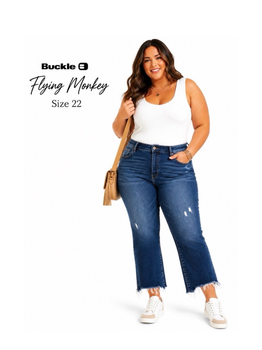 BUCKLE Flying Monkey Crop Flare Jeans Size 22W